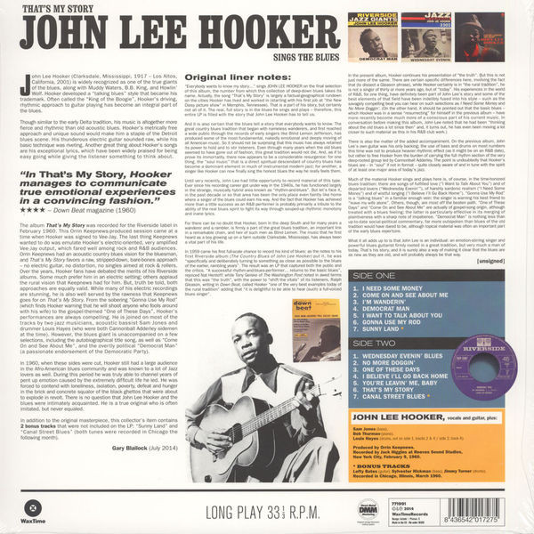 That's My Story John Lee Hooker Sings The Blues