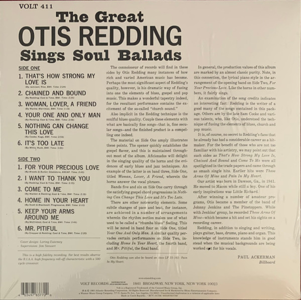 The Great Otis Redding Sings Soul Ballads