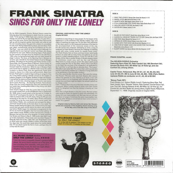 Frank Sinatra Sings For Only The Lonely