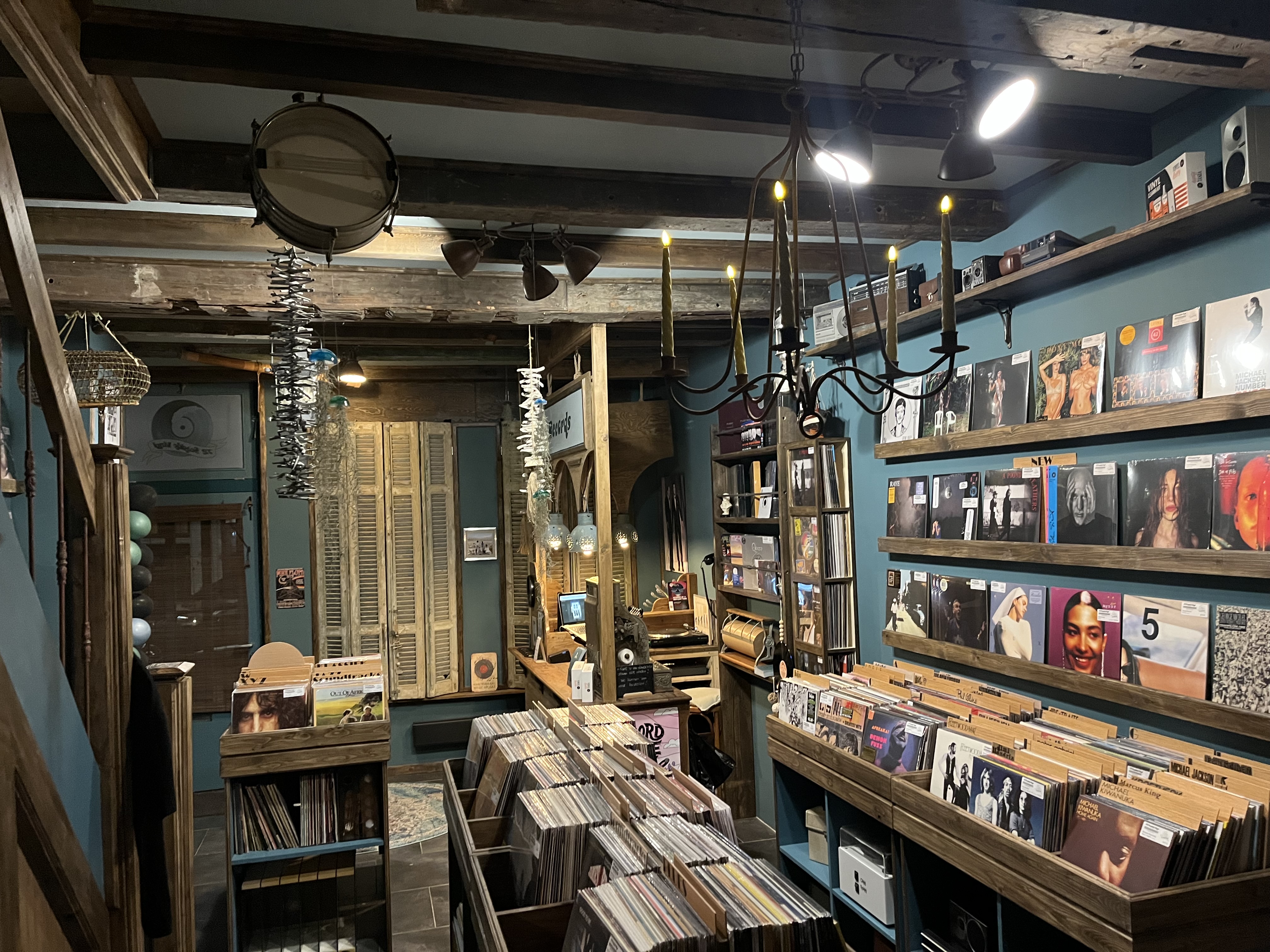 Foto van de platenwinkel